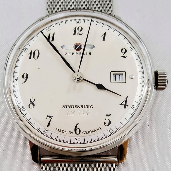 ZEPPELIN 100 JAHRE LZ 129 HINDENBURG STAINLESS STEEL MEN'S WATCH - Picture 8 of 16
